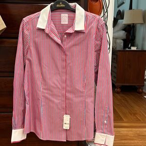 button-down shirt was never worn, with tag